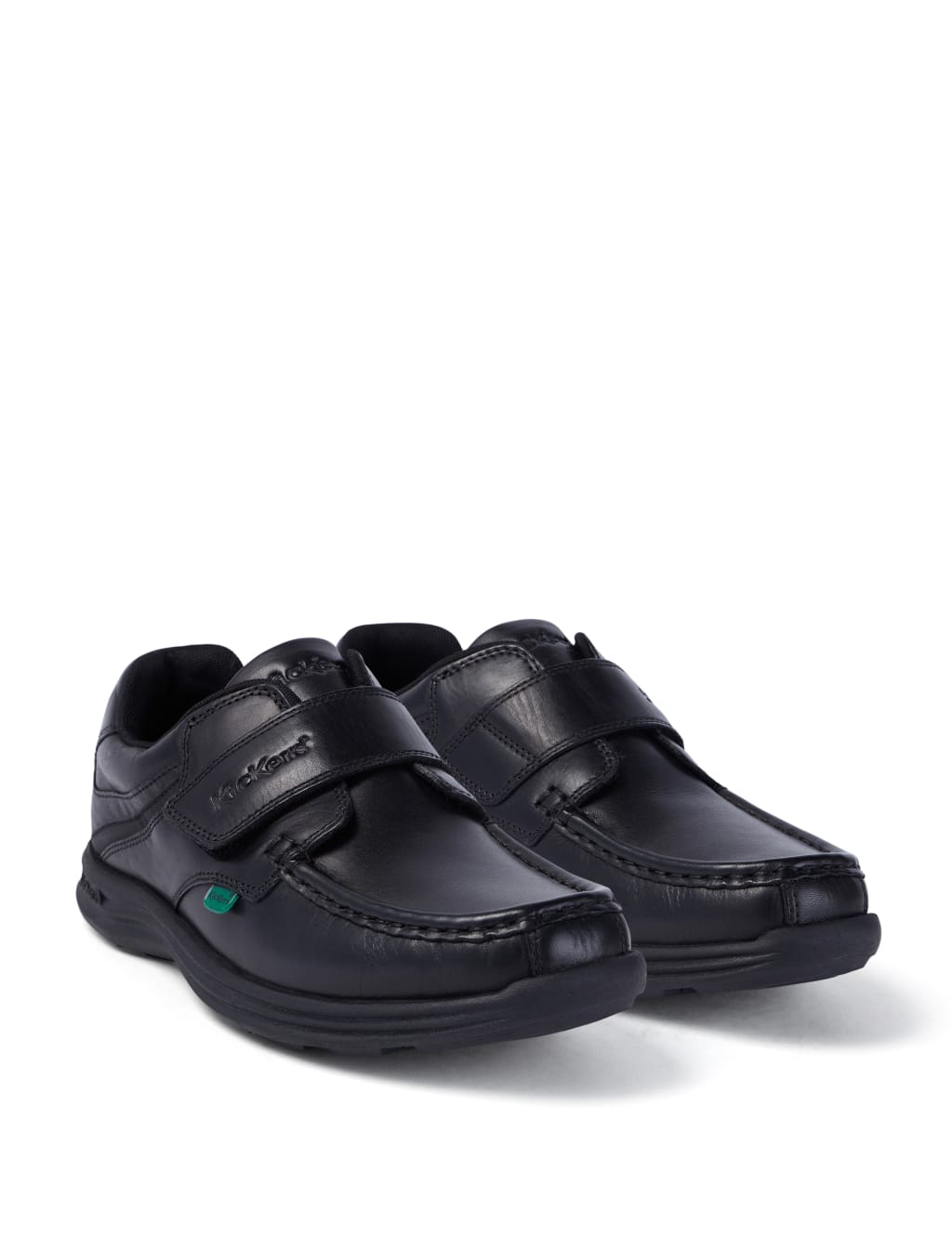 Kids' Leather Riptape School Shoes (3 Large - 6 Large) 2 of 6