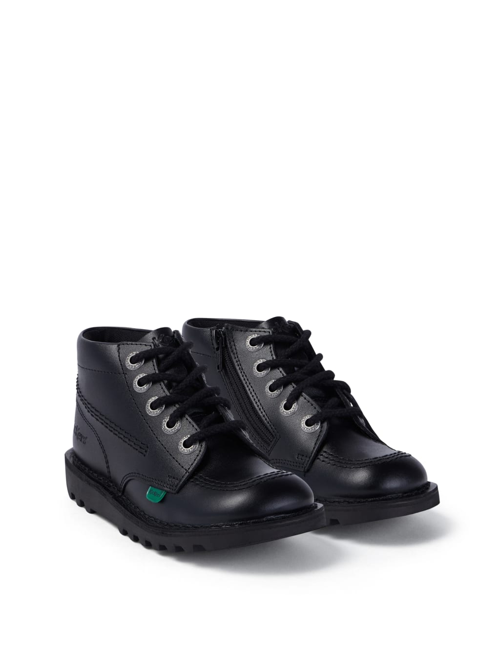 Kids' Leather Zip School Ankle Boots (12½ Small - 2½ Large) 2 of 6