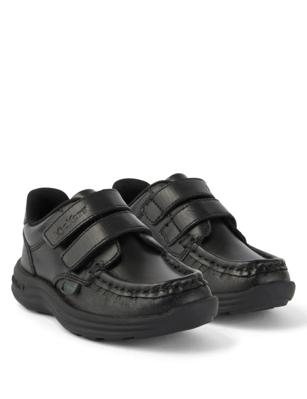 Kids' Leather Riptape School Shoes (7 Small - 12 Small) 2 of 5