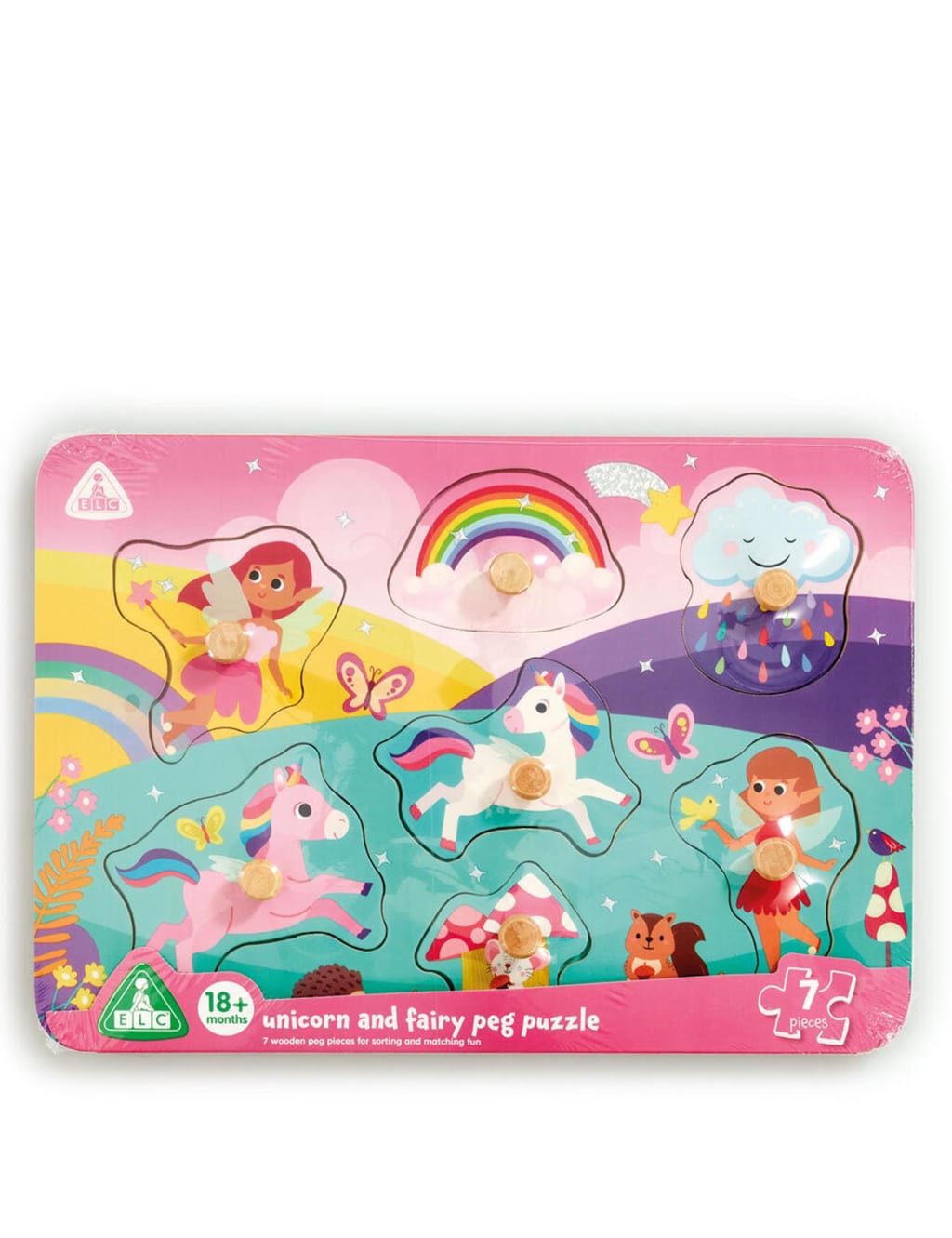 Unicorn & Fairy Peg Puzzle (18+ Mths) 1 of 2