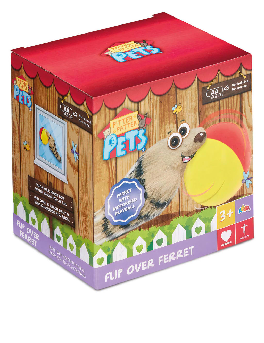 Pitter Patter Pets Flip Over Ferret Electronic Pet 3 Yrs Pitter Patter Pets M S