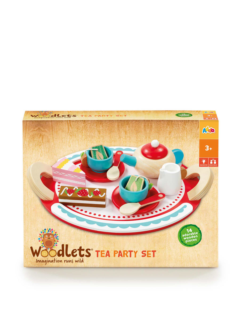 Fox s supercareful Party Wooden Tea Set