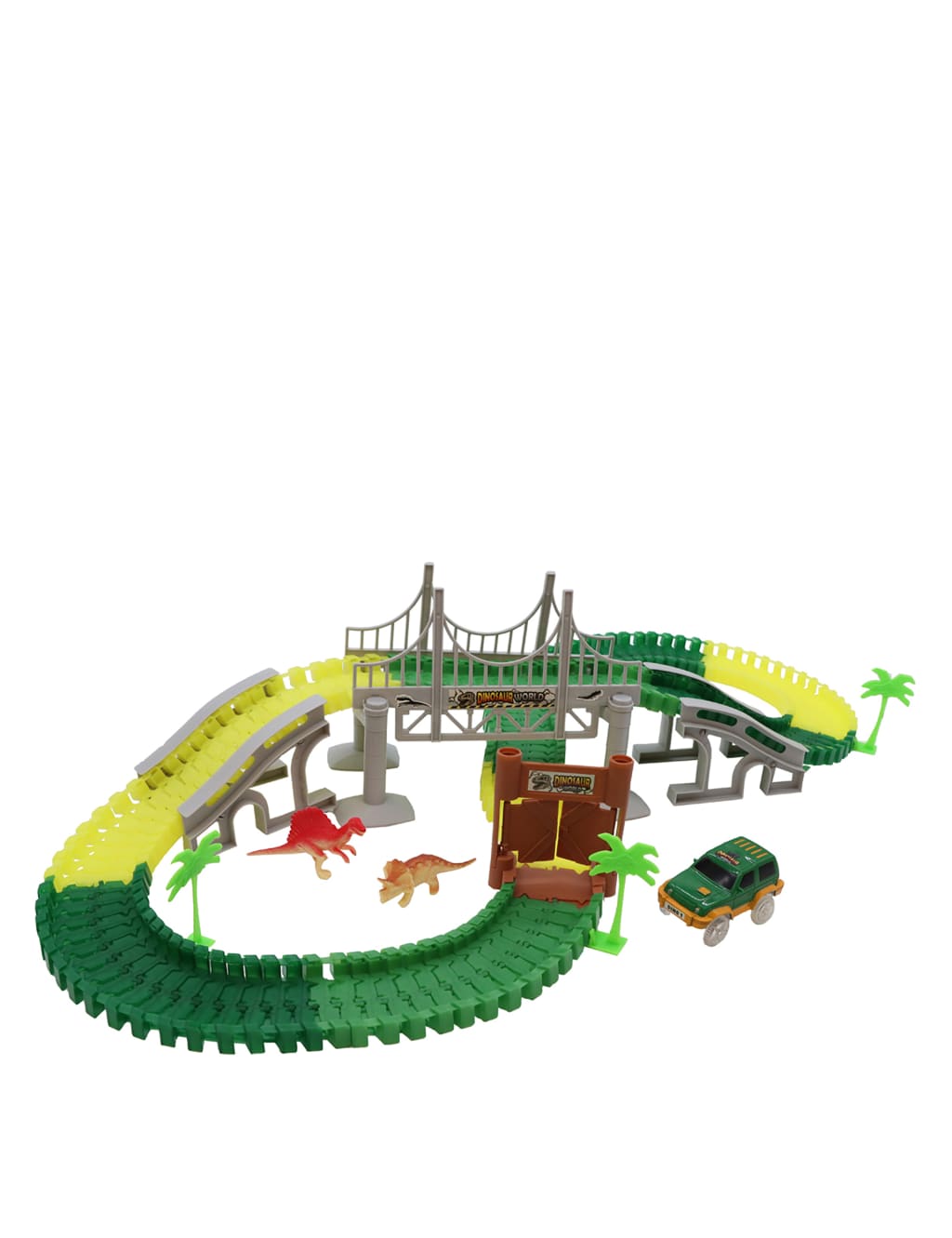 Jacks Dino Flexi Tracks with Light Up 4 x 4 Truck - 142 Piece Track 2 of 2