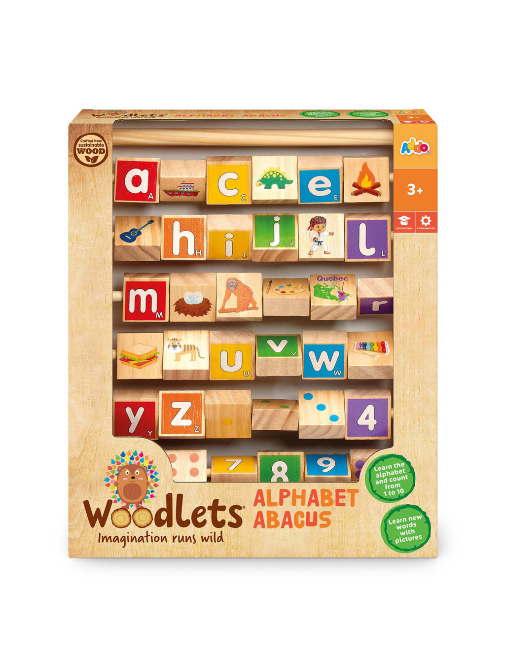 Wooden letter abacus hotsell