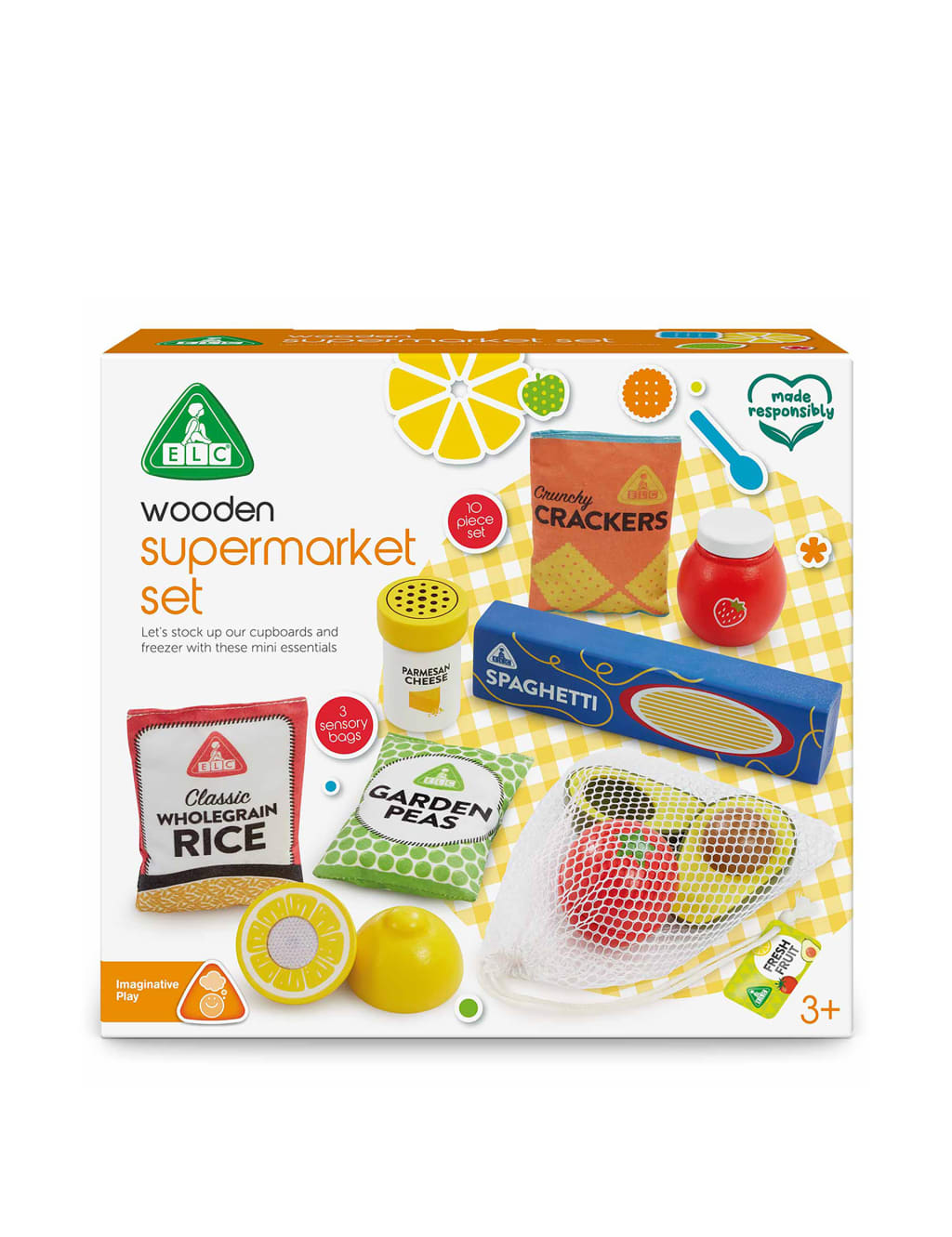 Wooden grocery set hot sale