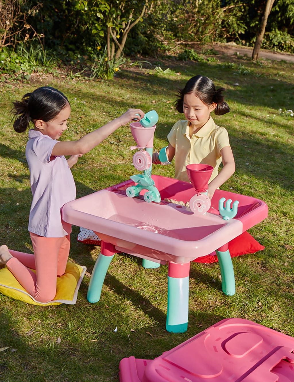 Sand and water table pink store