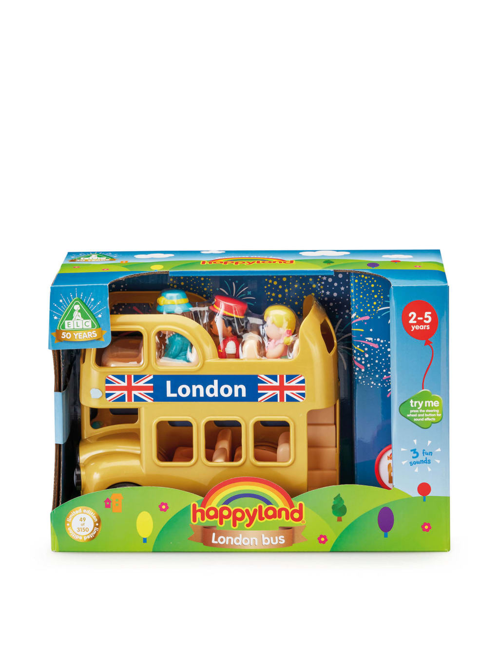 Happyland Gold London Bus Toy 2 Yrs Early Learning Centre M S