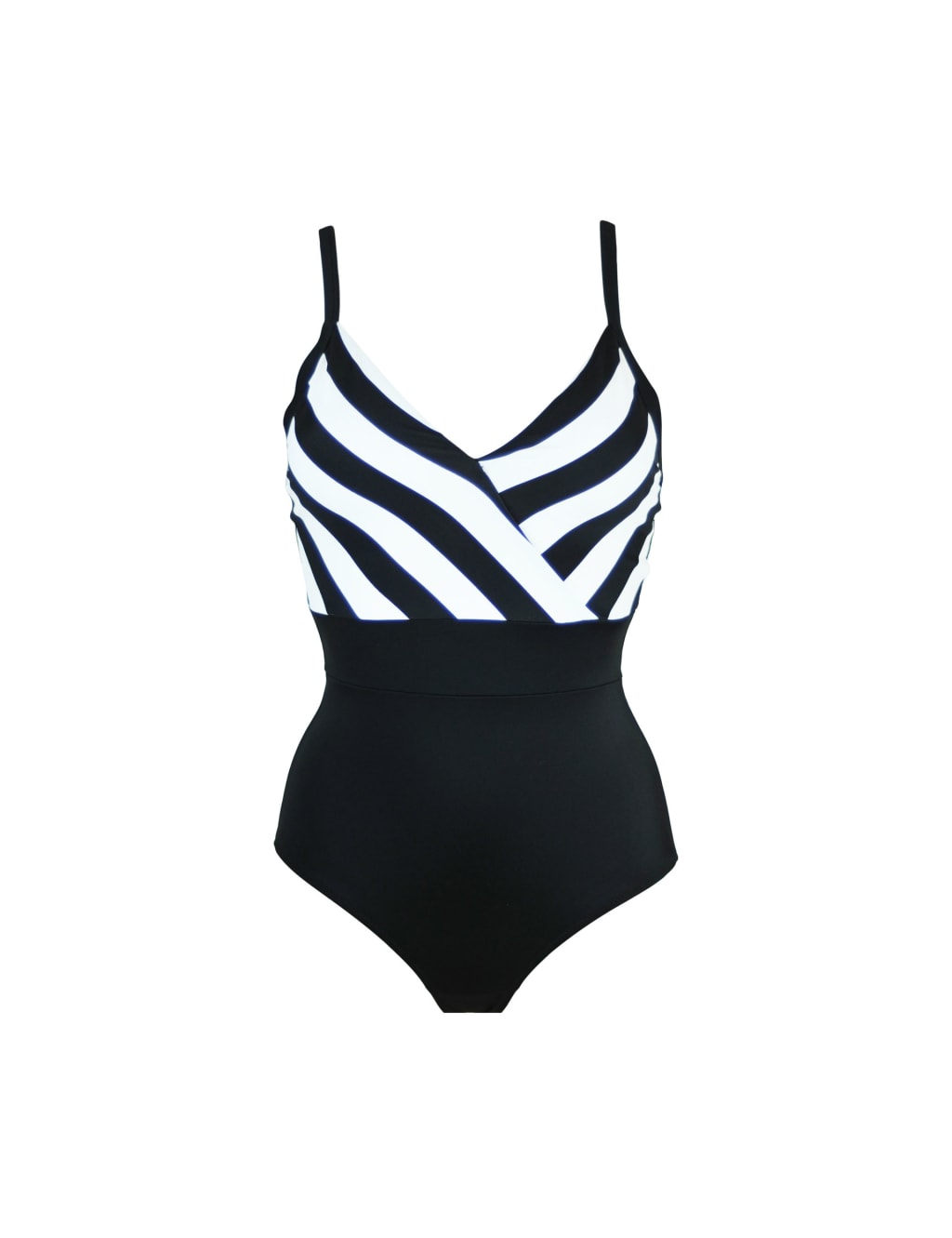 High Line Striped V-Neck Swimsuit 2 of 6