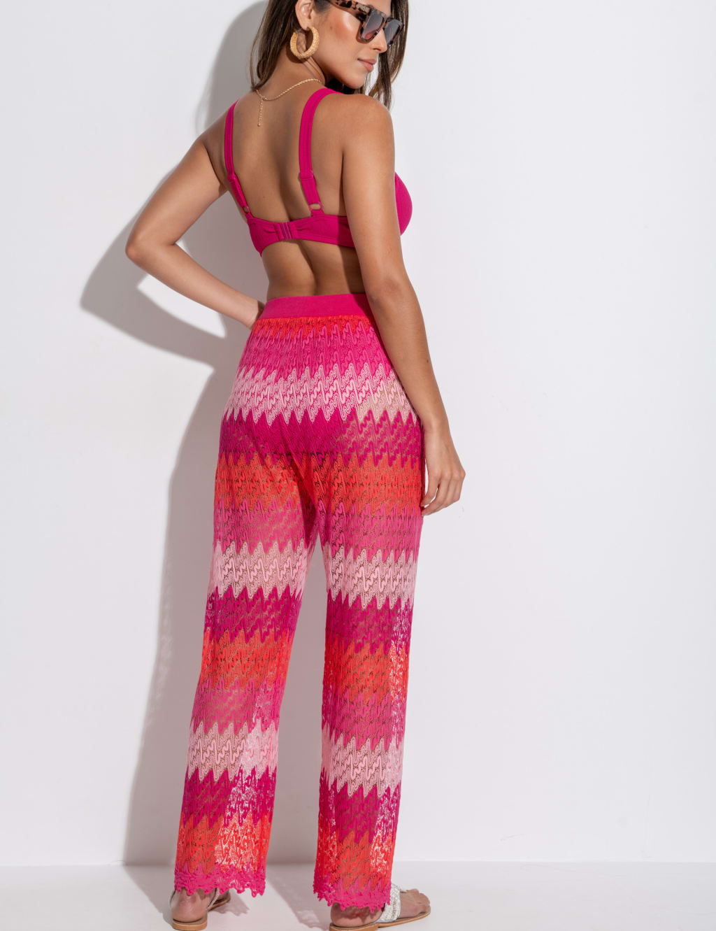 Colour Block Elasticated Waist Beach Trousers 5 of 5