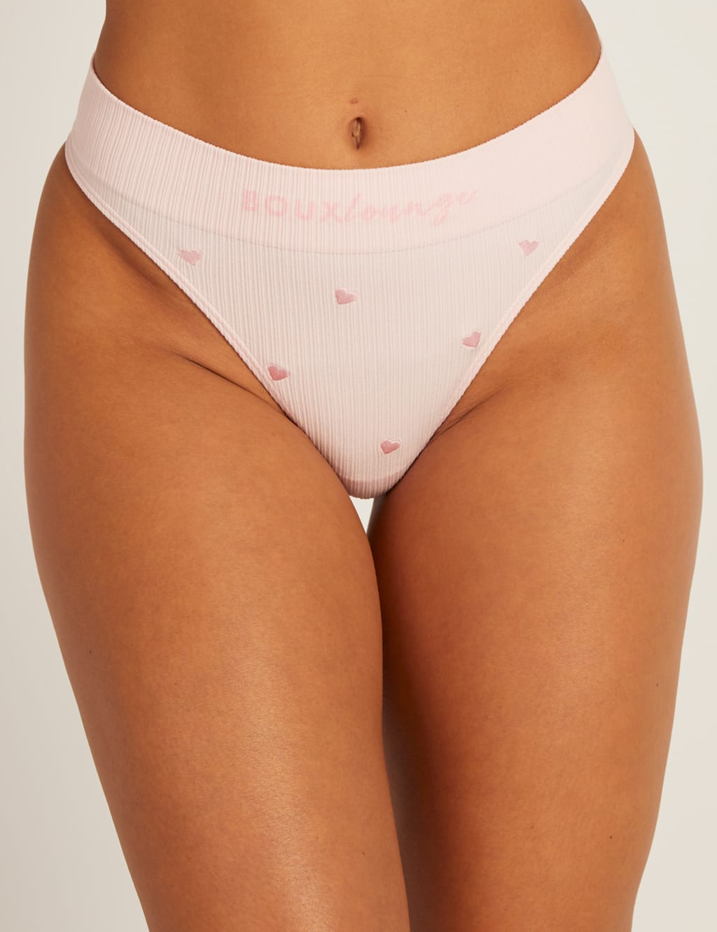 Heart Embroidered Thong 1 of 3