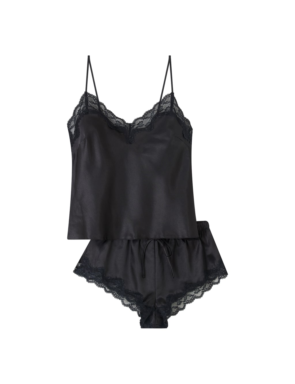 Amelia Satin Lace Trim Cami Set 2 of 5