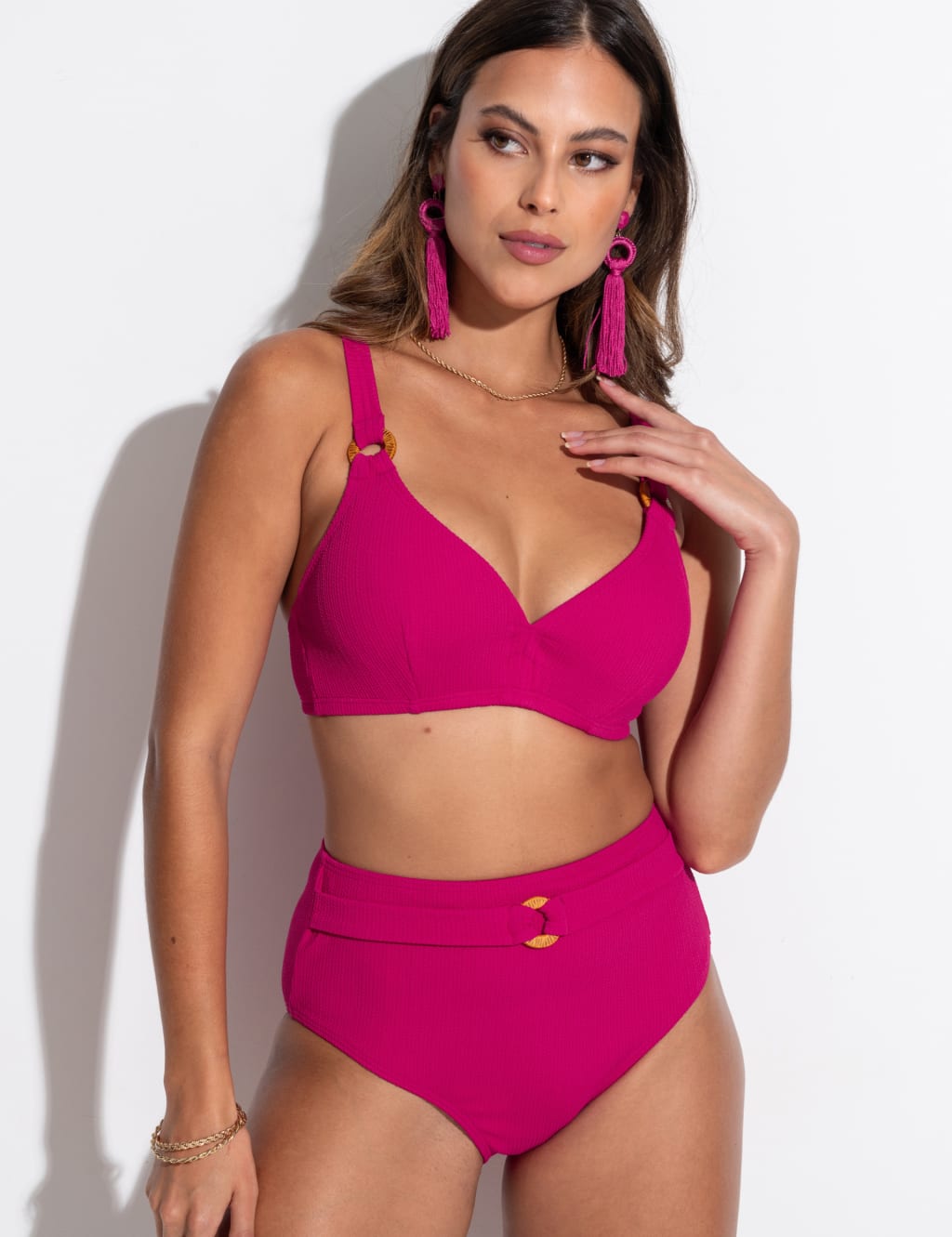Cali Belted High Waisted Bikini Bottoms 3 of 5