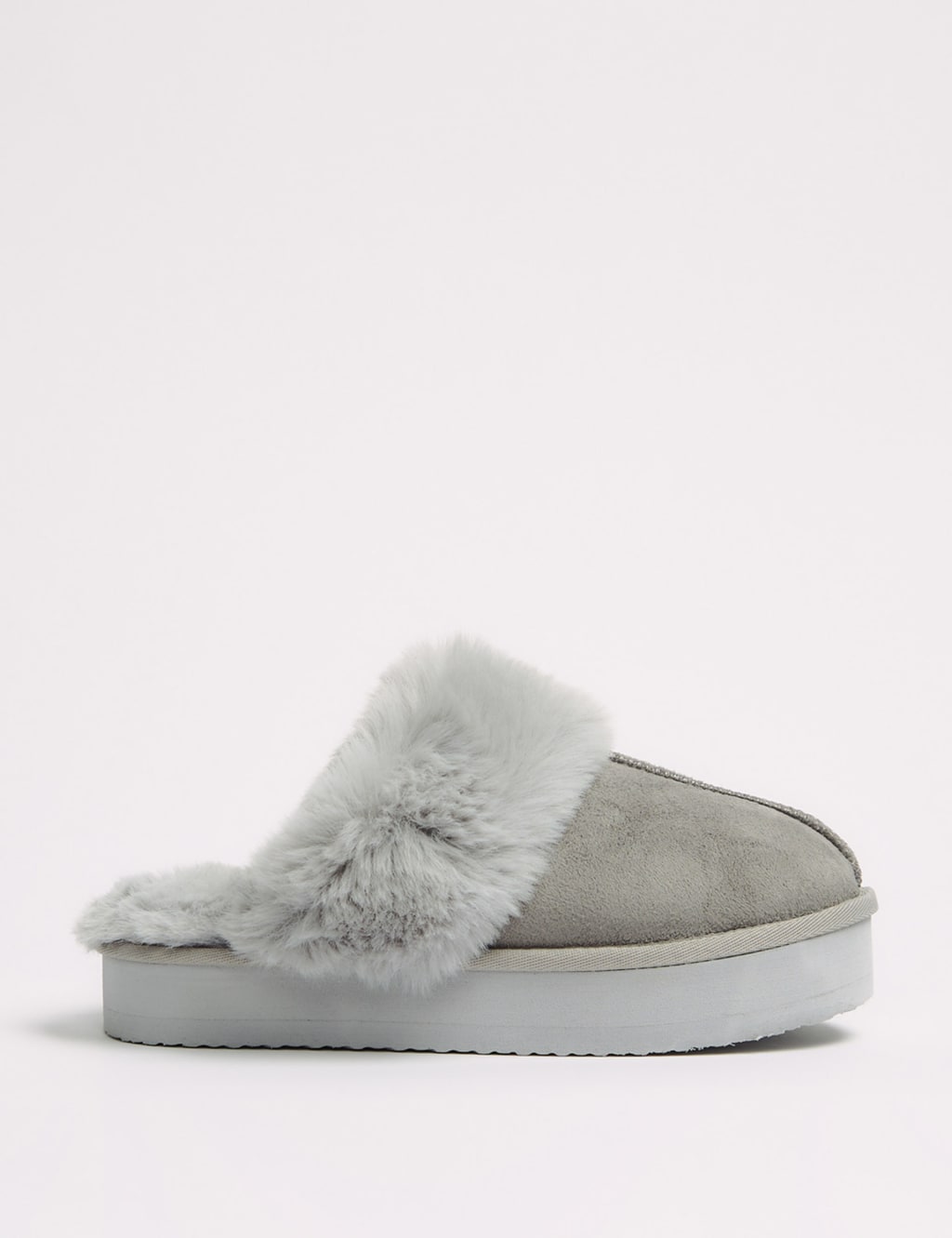 Faux Fur Platform Mule Slippers 2 of 5