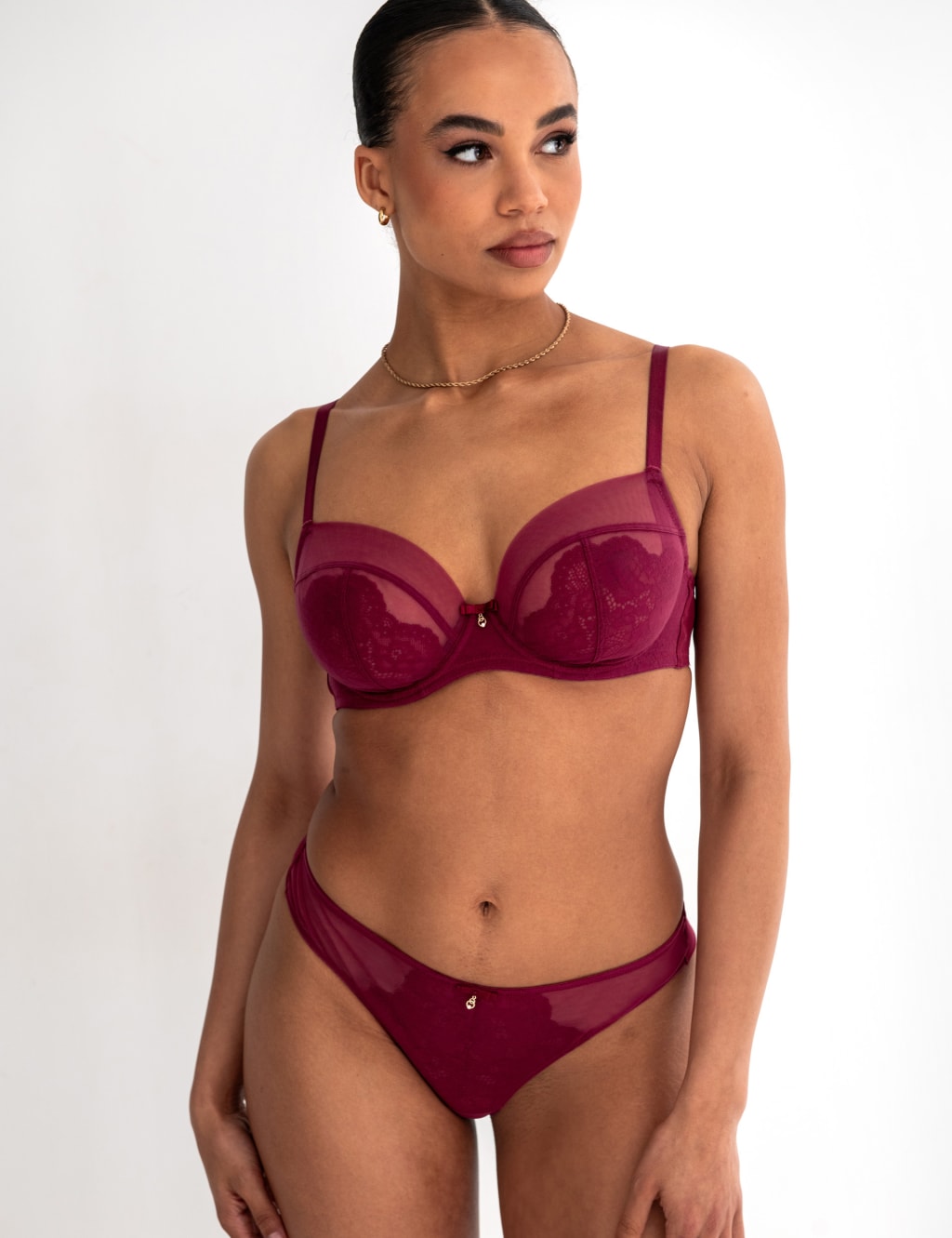Milan Lace & Mesh Wired Full Cup Bra (D-H) 3 of 9