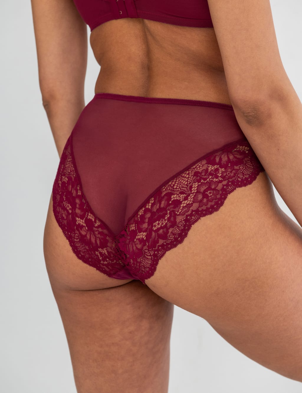 Milan Mesh & Lace High Waisted Briefs 4 of 5