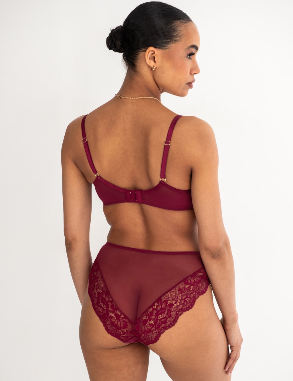 Milan Mesh & Lace High Waisted Briefs 5 of 5