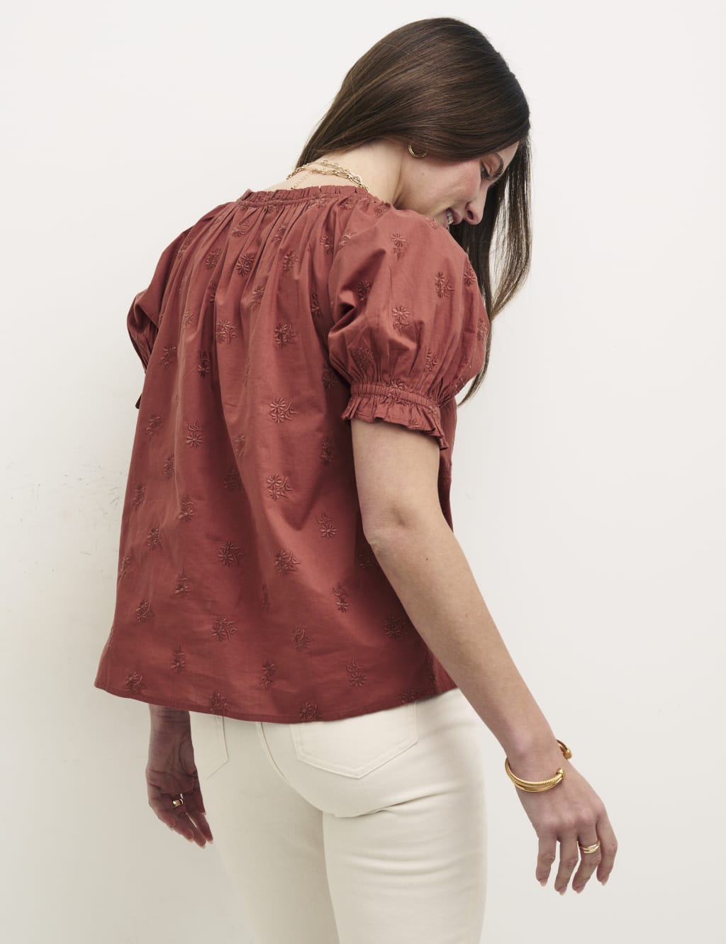 Organic Cotton Embroidered Relaxed Top 2 of 4