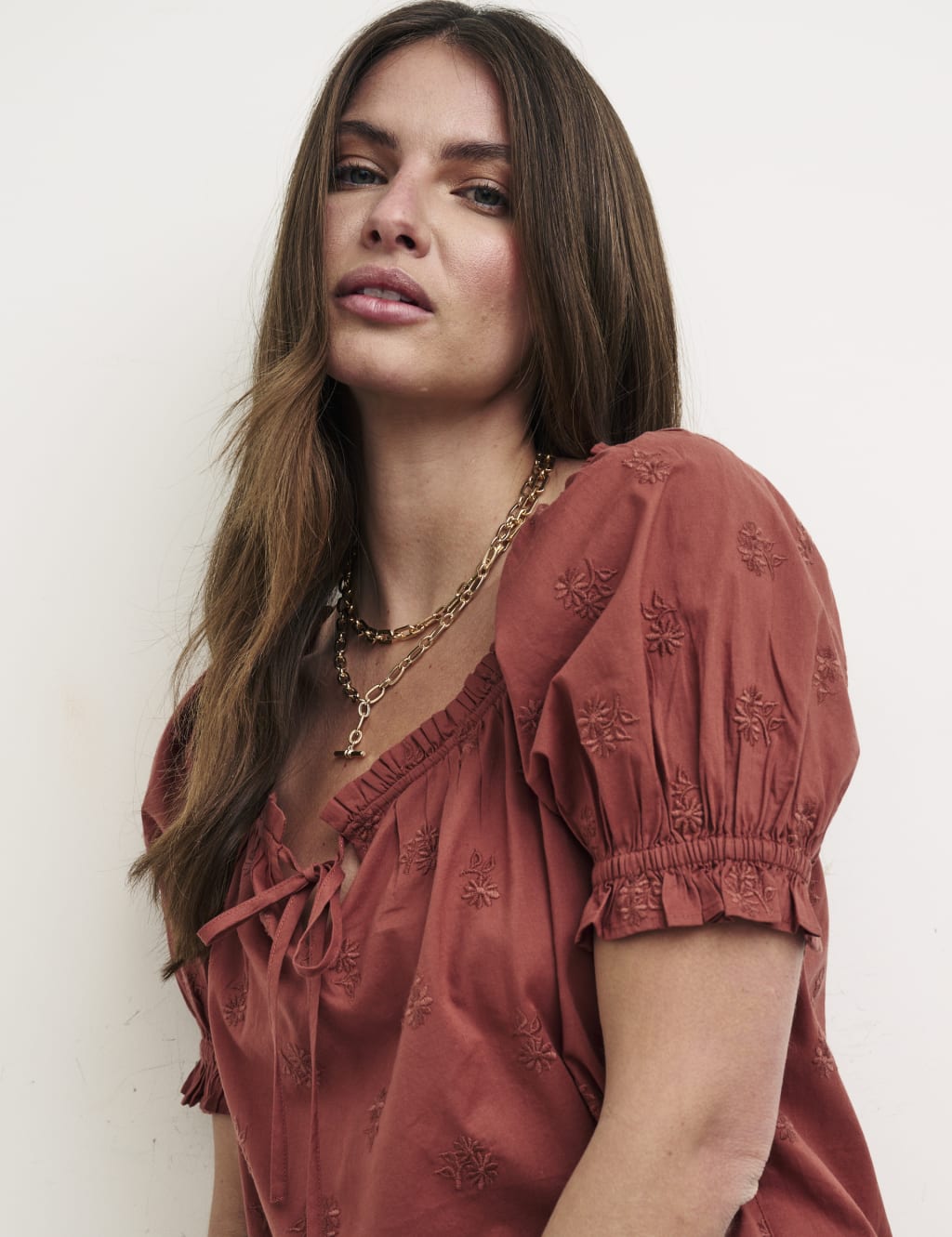 Organic Cotton Embroidered Relaxed Top 3 of 4