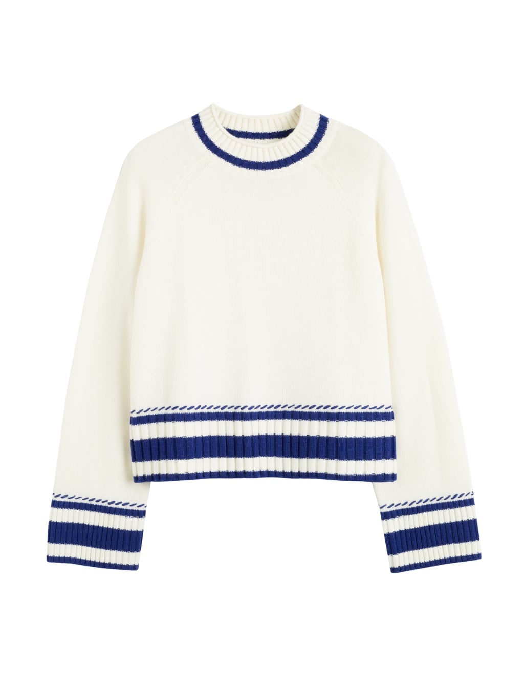 Cashmere Rich Striped Crew Neck Jumper 2 of 2