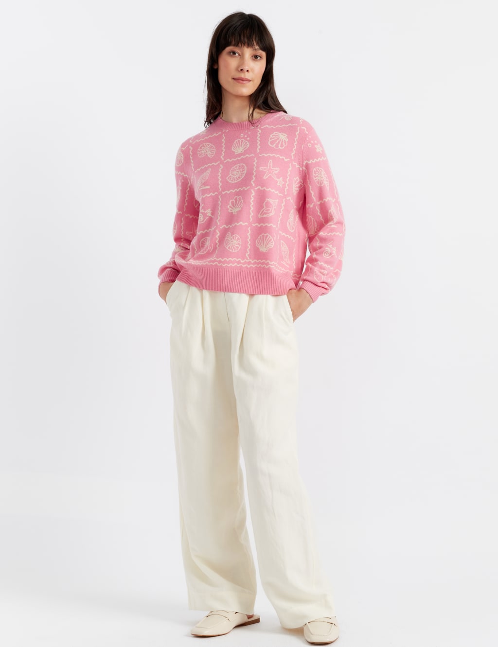 Cashmere Rich Shell Jumper with Wool 1 of 3
