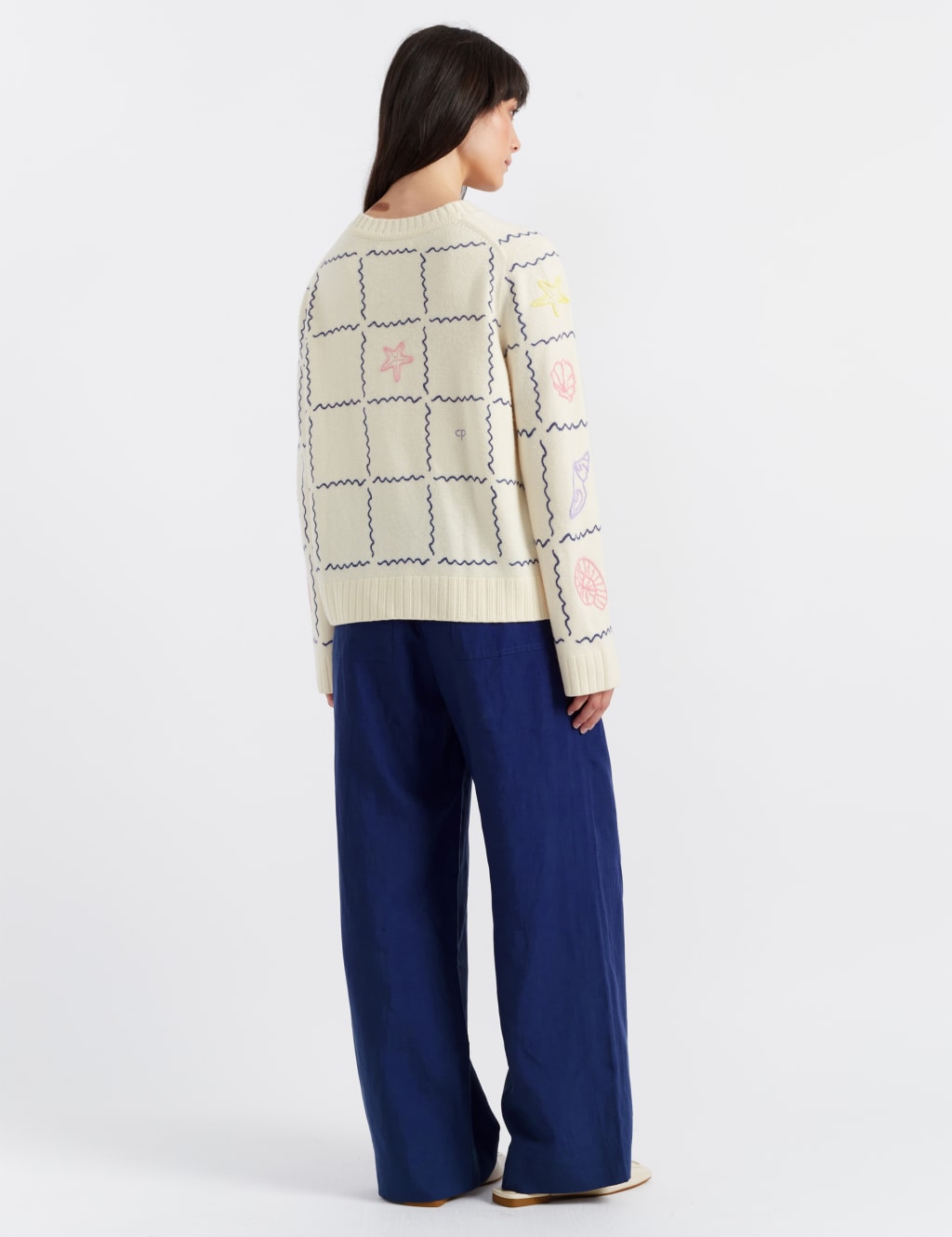 Cashmere Rich Embroidered Crew Neck Jumper 3 of 3