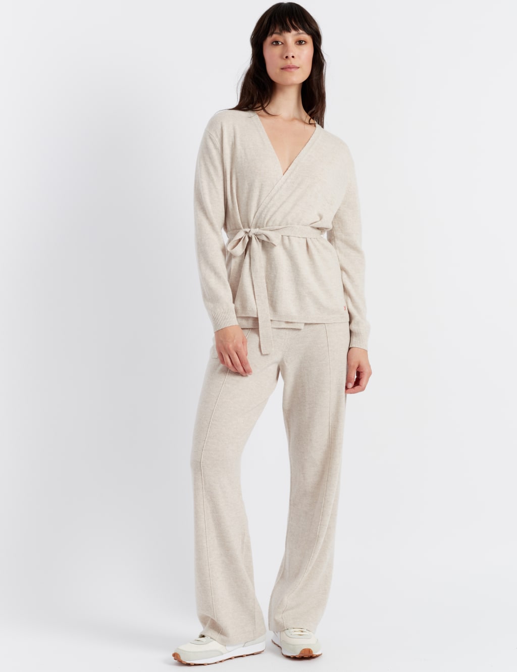 Wool Rich Wrap Cardigan with Cashmere 1 of 3