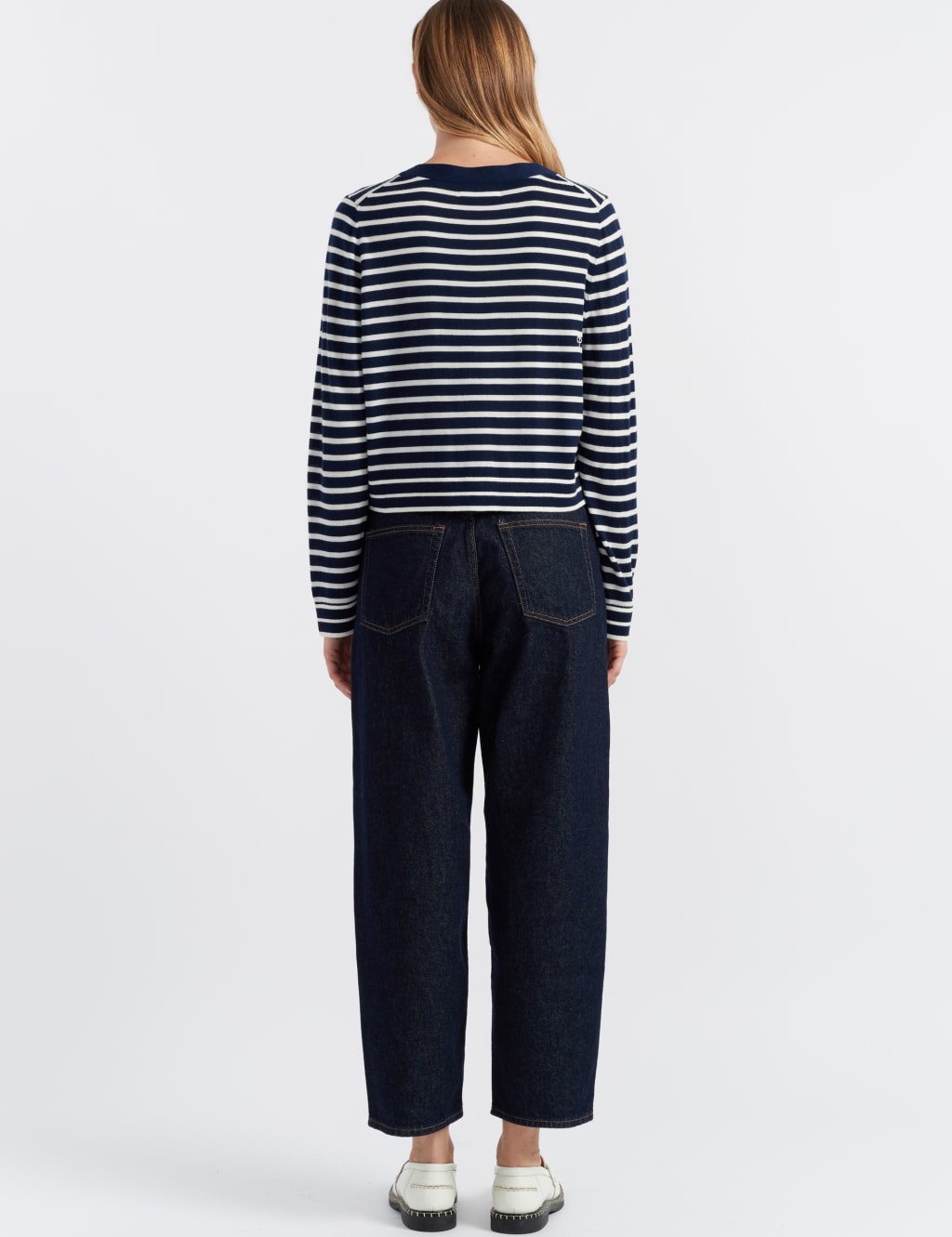 Pure Merino Wool Striped V-Neck Cardigan 3 of 3