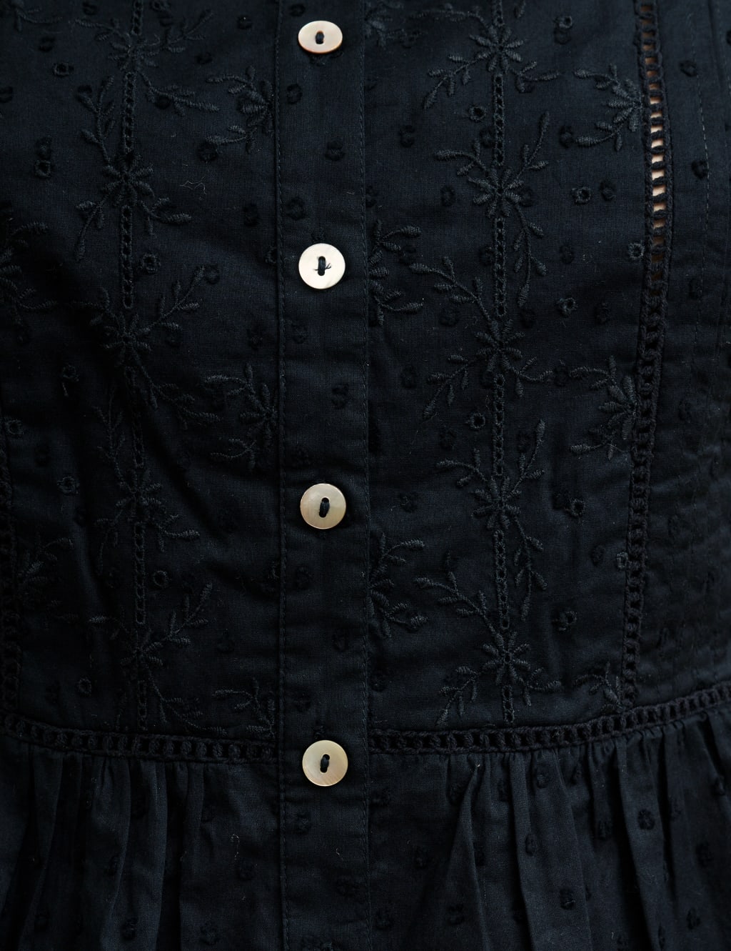 Cotton Embroidered Puff Sleeve Top 4 of 4
