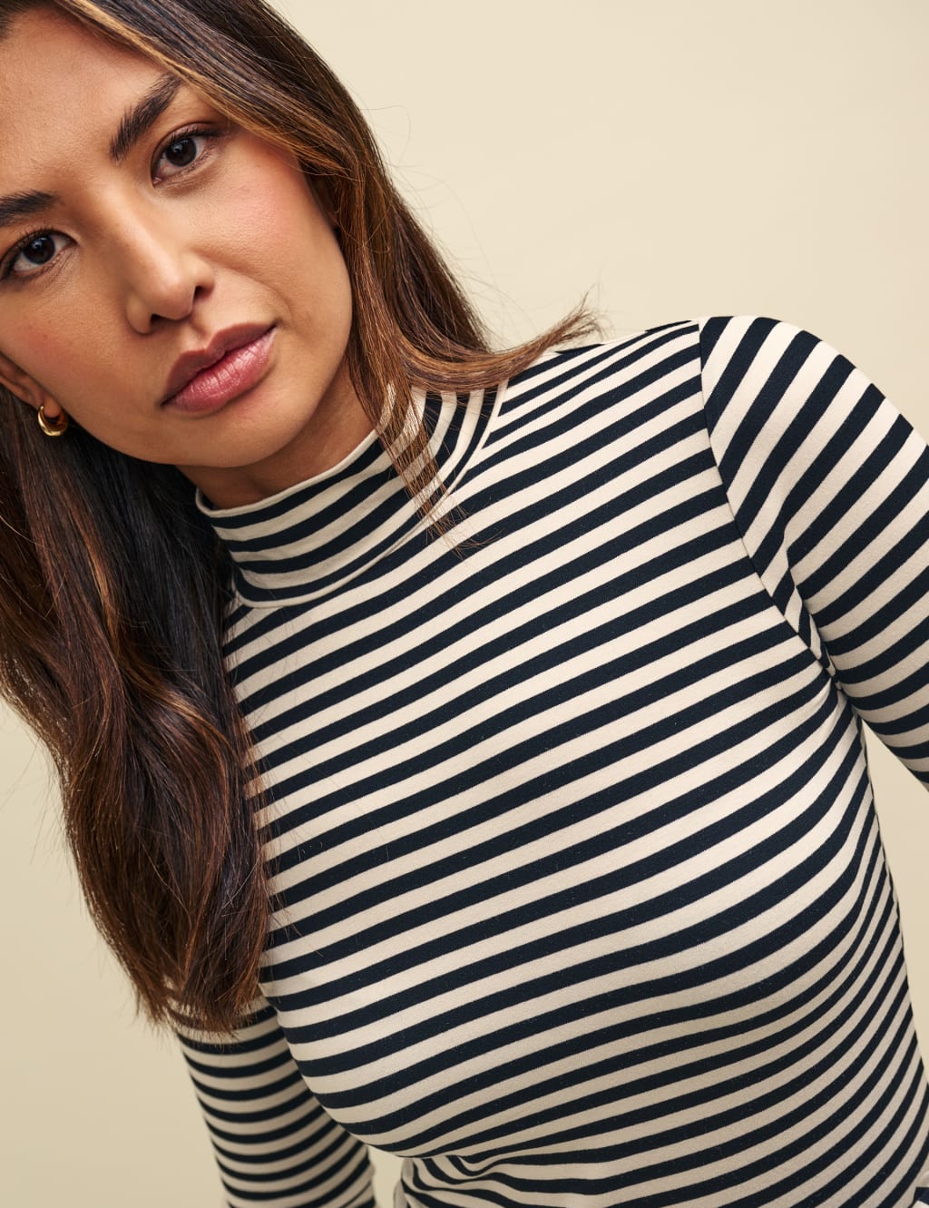 Striped High Neck Top 5 of 5