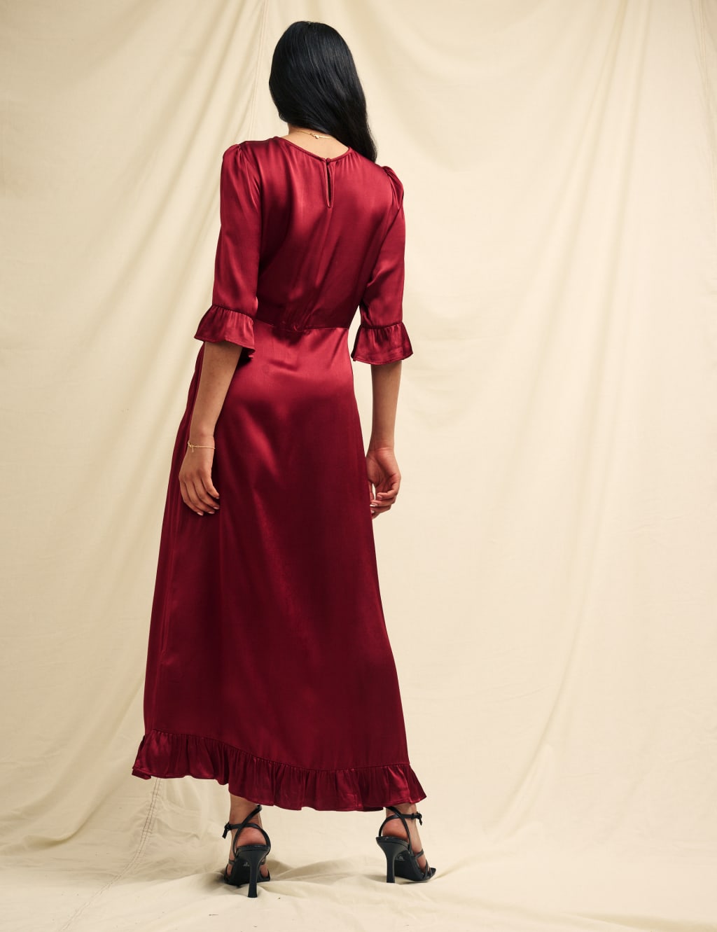 Frill Hem Midi Waisted Dress 2 of 4