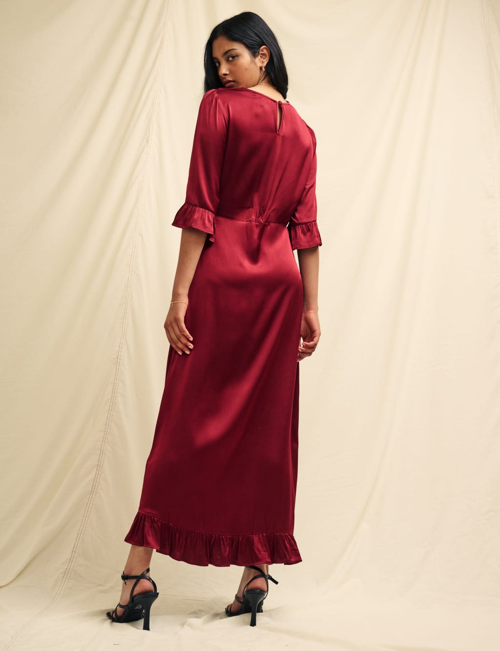 Frill Hem Midi Waisted Dress 3 of 4