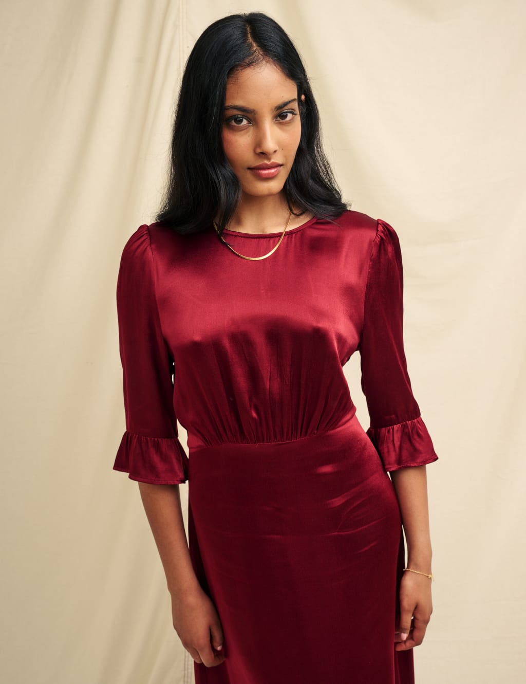 Frill Hem Midi Waisted Dress 4 of 4