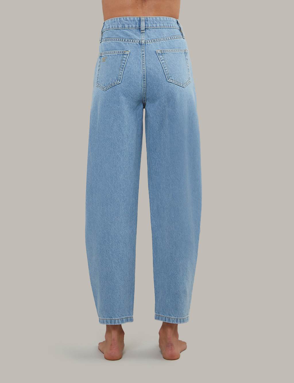 Pure Cotton Denim Barrel Jeans 4 of 5