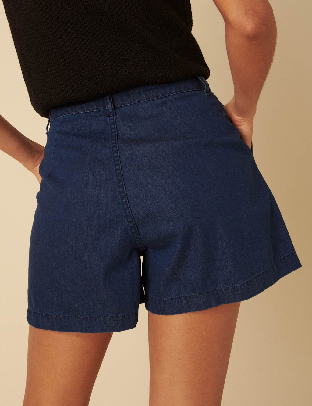 Denim High Waisted Shorts 3 of 4