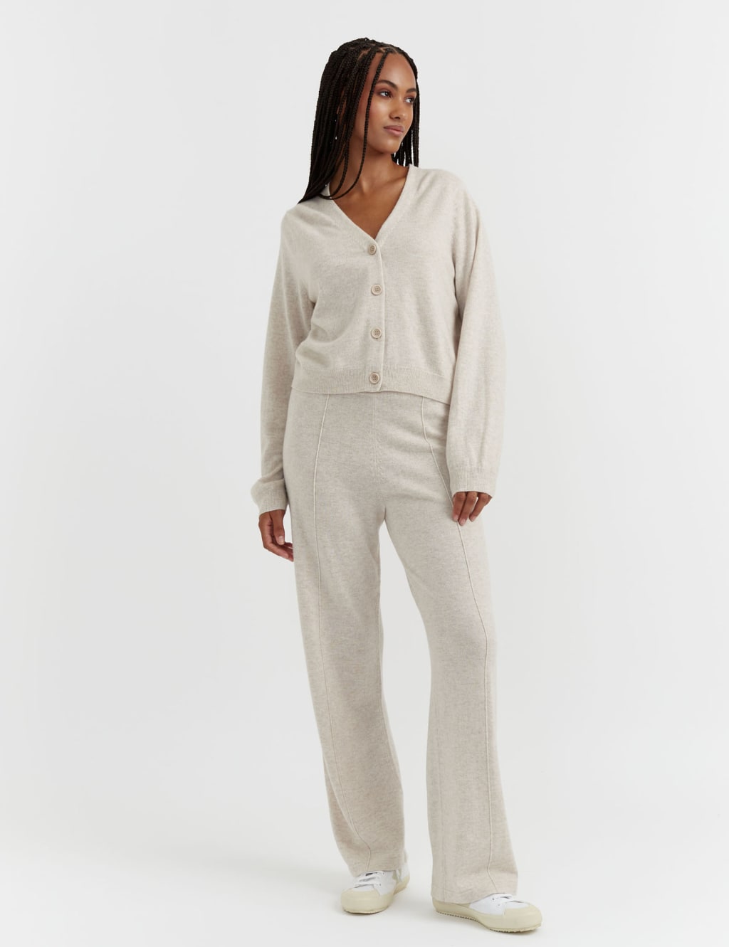 Wool Rich Cropped Cardigan with Cashmere 1 of 5