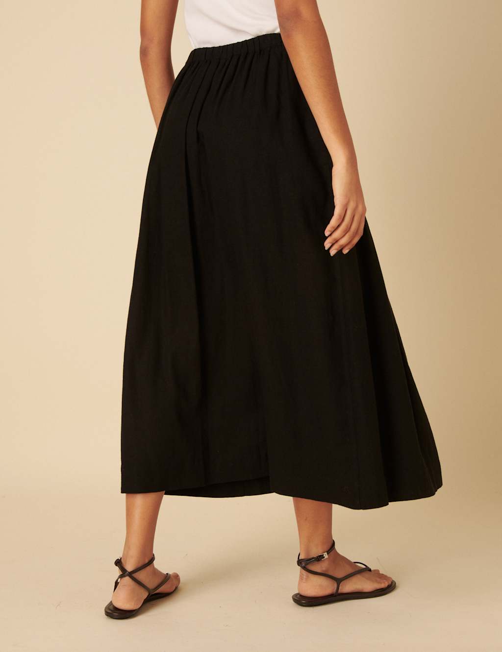 Linen Rich Maxi Circle Skirt 3 of 5