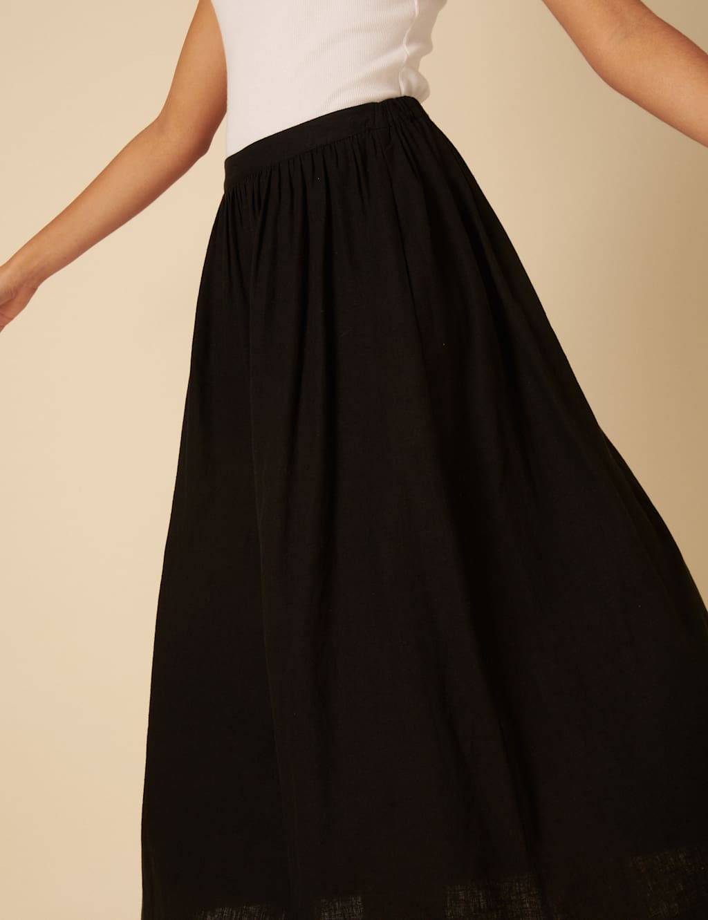Linen Rich Maxi Circle Skirt 4 of 5
