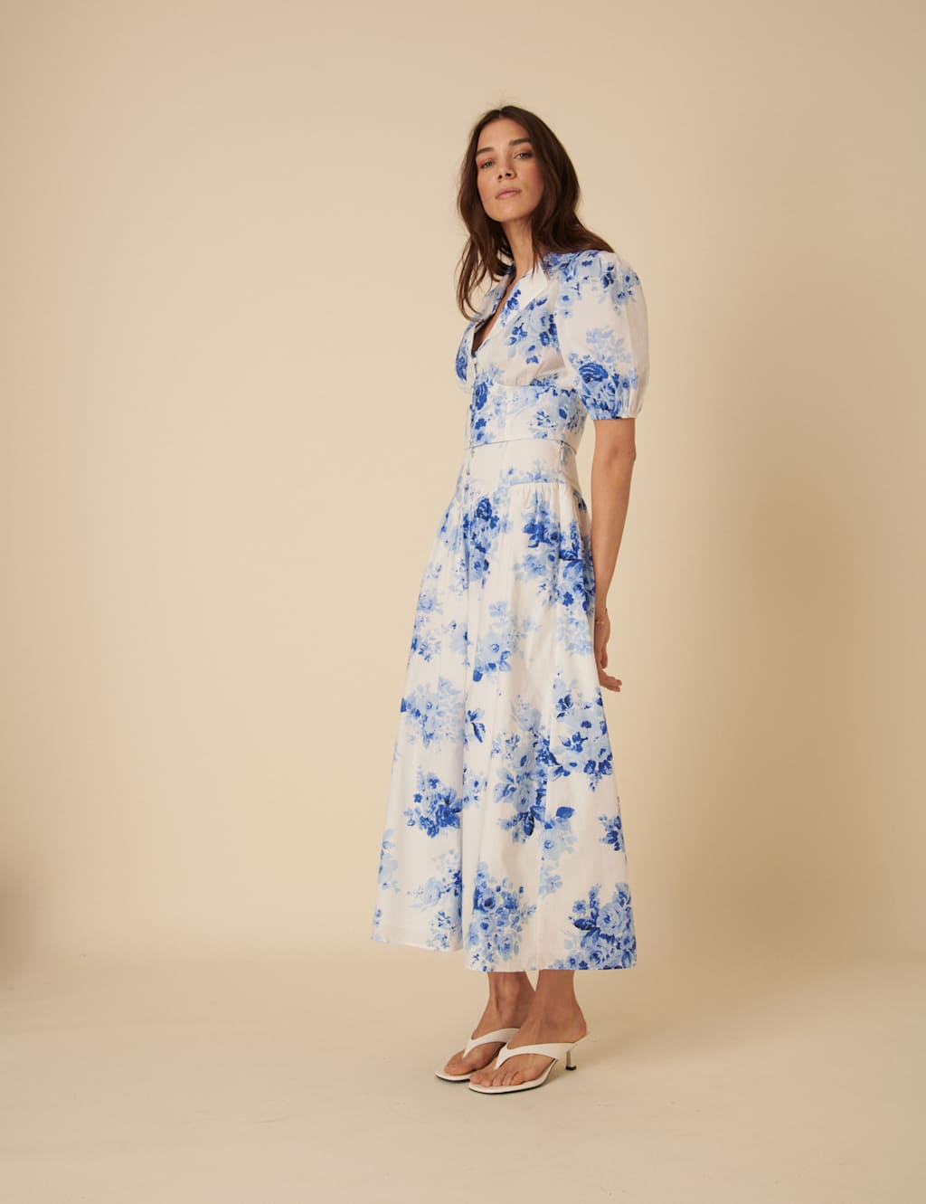 Pure Cotton Floral Midaxi A-Line Skirt 5 of 5