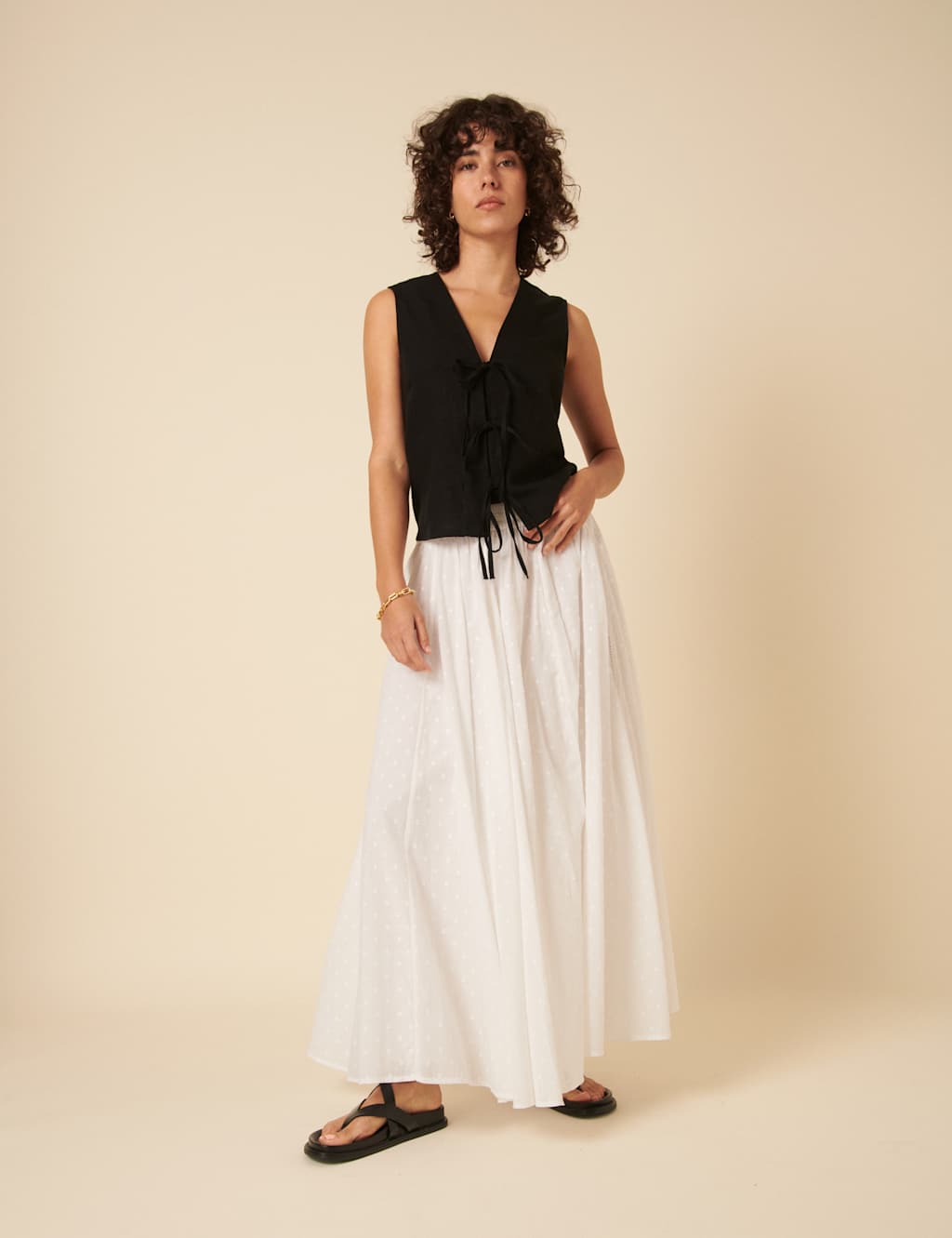 Pure Cotton Embroidered Maxi Circle Skirt 2 of 5