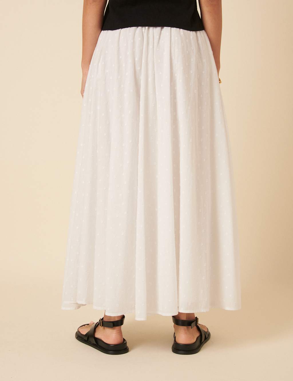Pure Cotton Embroidered Maxi Circle Skirt 3 of 5