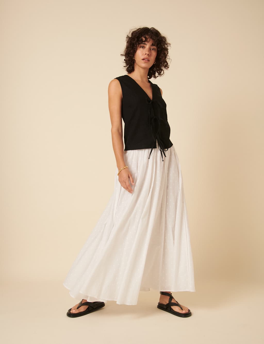 Pure Cotton Embroidered Maxi Circle Skirt 5 of 5