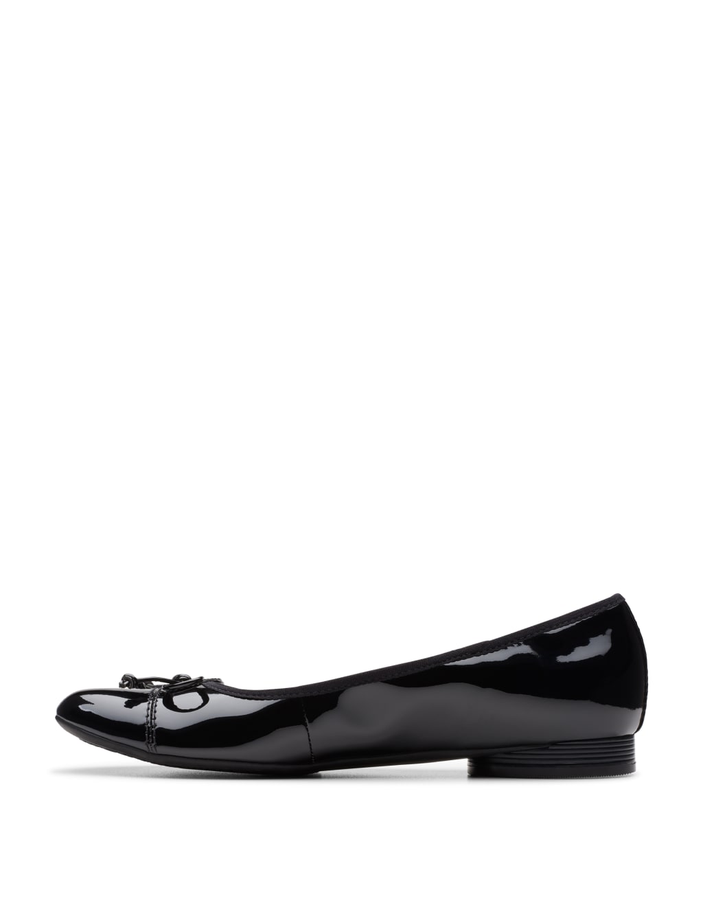 Patent leather block heel pumps top