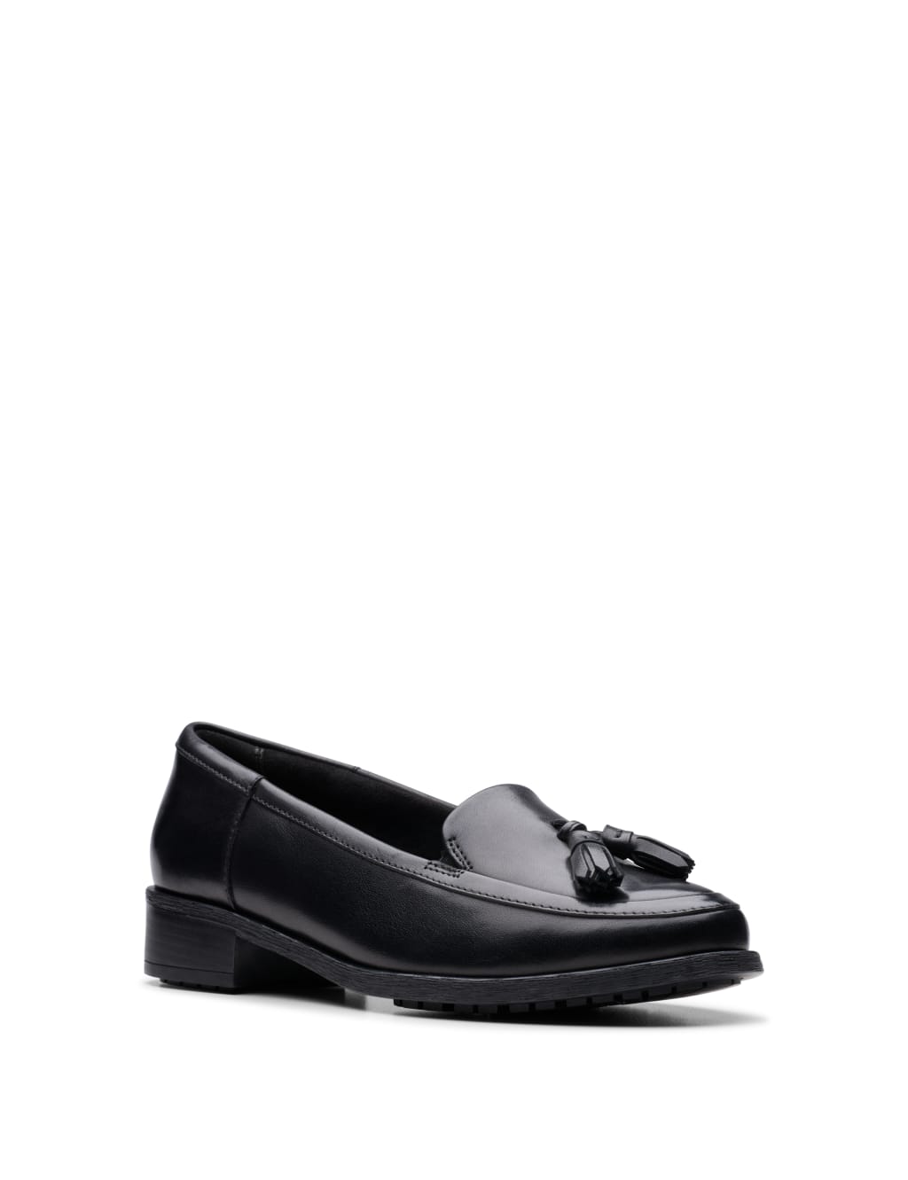 Leather Tassel Block Heel Loafers 7 of 7