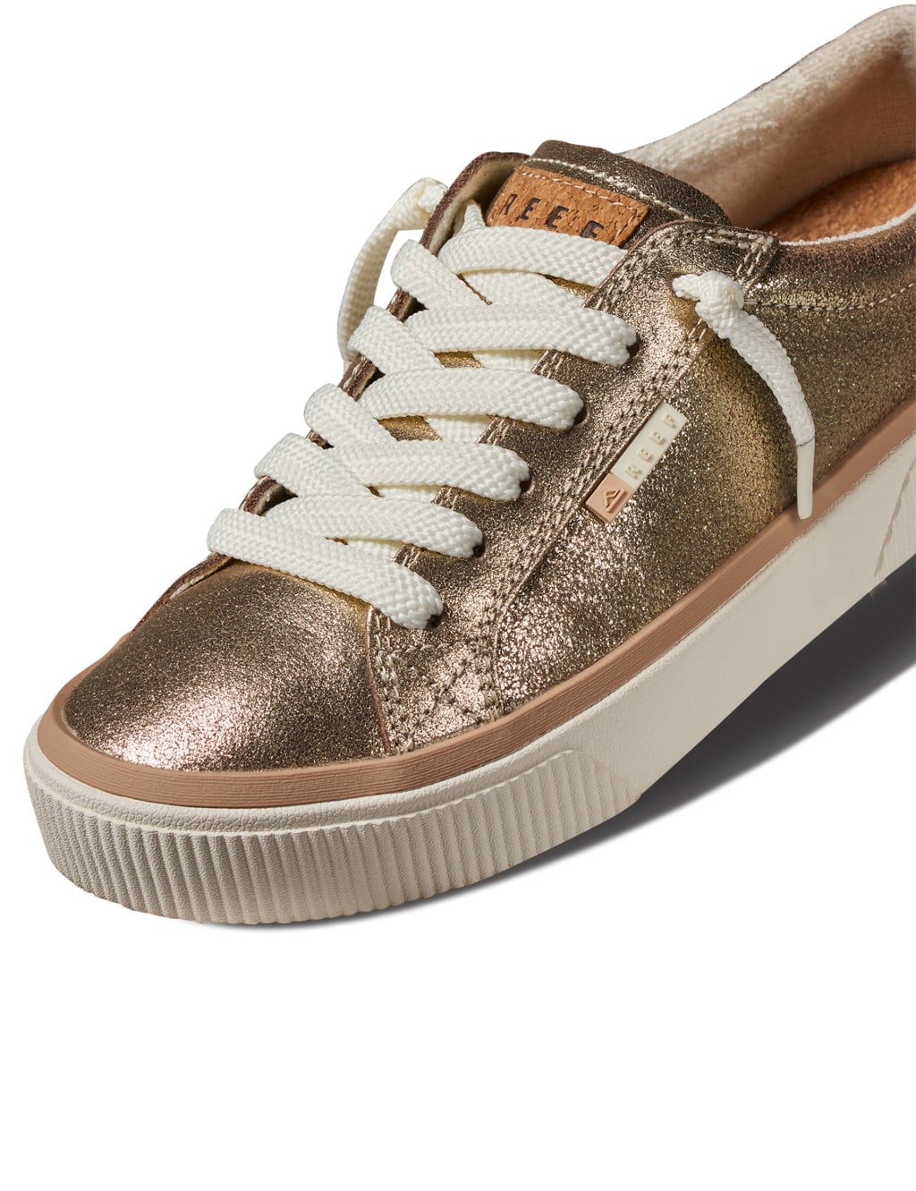 Lay Day Dawn Leather Metallic Trainers 8 of 10