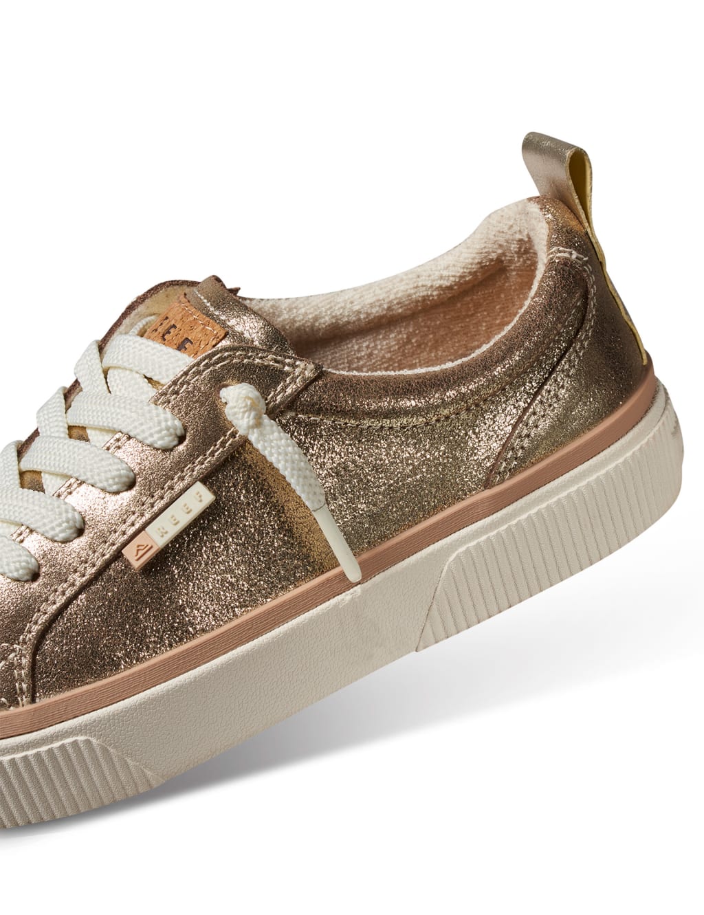 Lay Day Dawn Leather Metallic Trainers 9 of 10