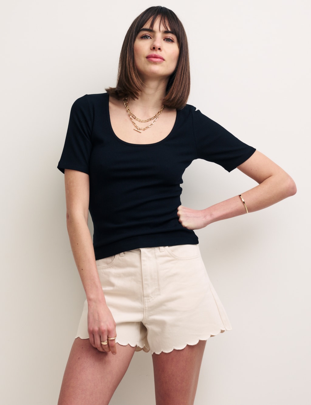 Ribbed Fitted Top 1 of 4
