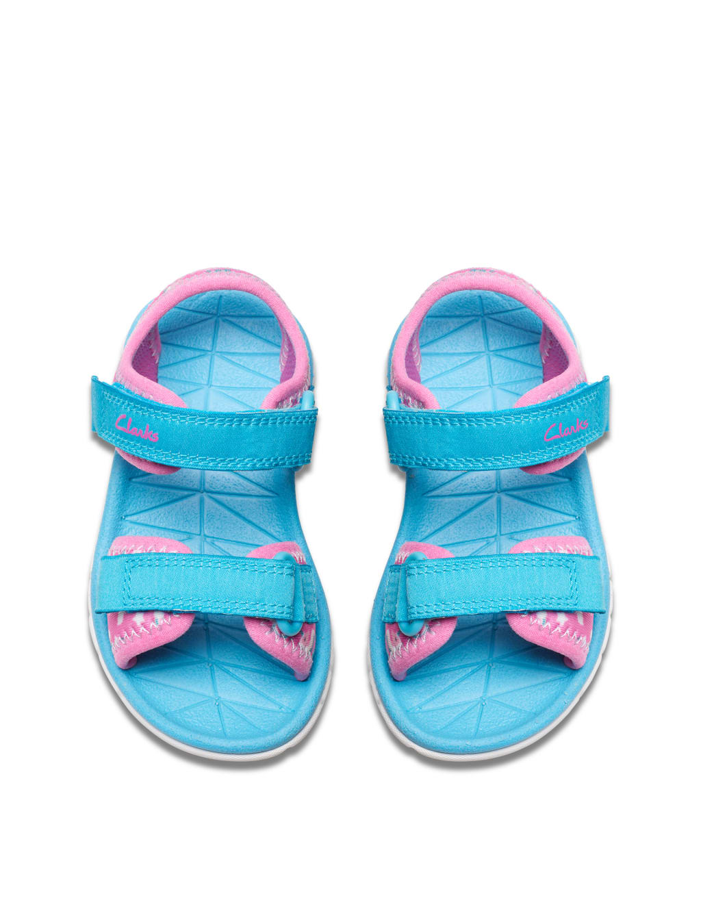 Kids Patterned Riptape Sandals 4 Small 6.5 Small Clarks M S