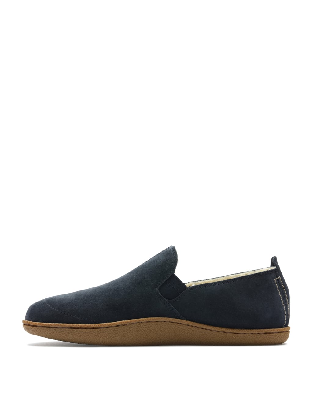 Suede Faux Fur Lined Moccasin Slippers 4 of 7