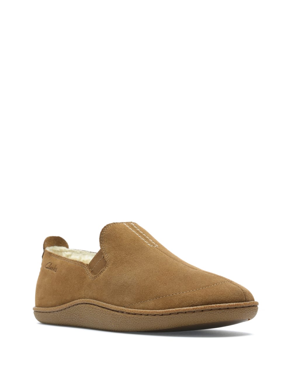 Suede Faux Fur Lined Moccasin Slippers 2 of 7