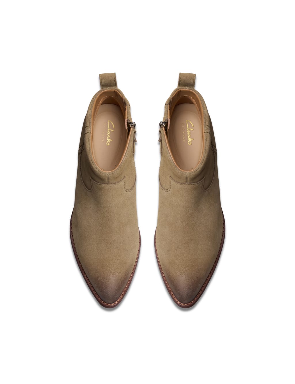 Suede Block Heel Pointed Ankle Boots 7 of 7